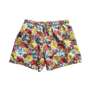 Boardies Apparel Mens XL Swim Trunks Pink Tropical Pineapple Surrealist Print‎
